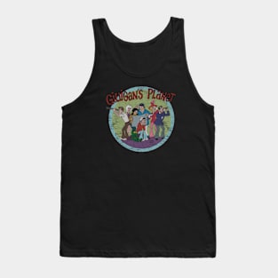 Cartoon Group on a Planet Tank Top